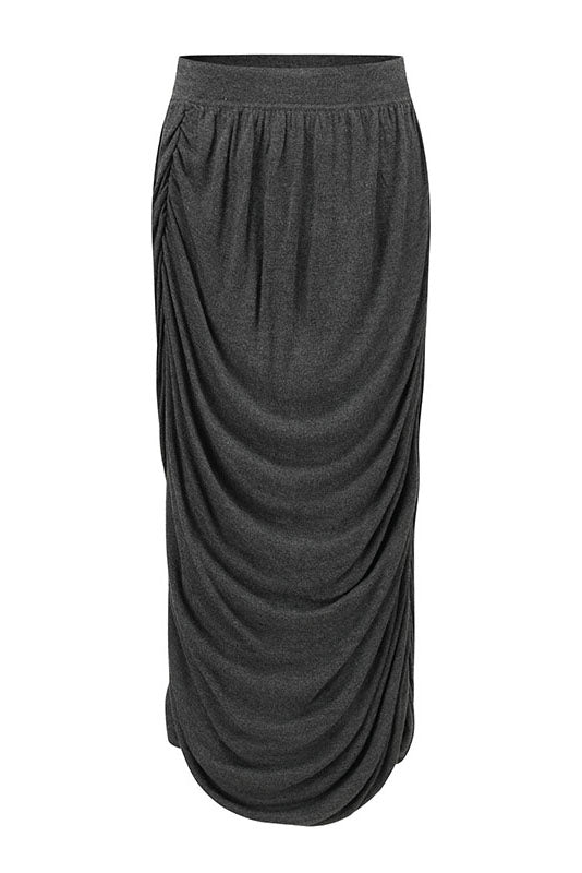 SWAYING 25 Early Autumn Double Pleated Skirt SW-SW25PF3B03C2-SH Dark Gray